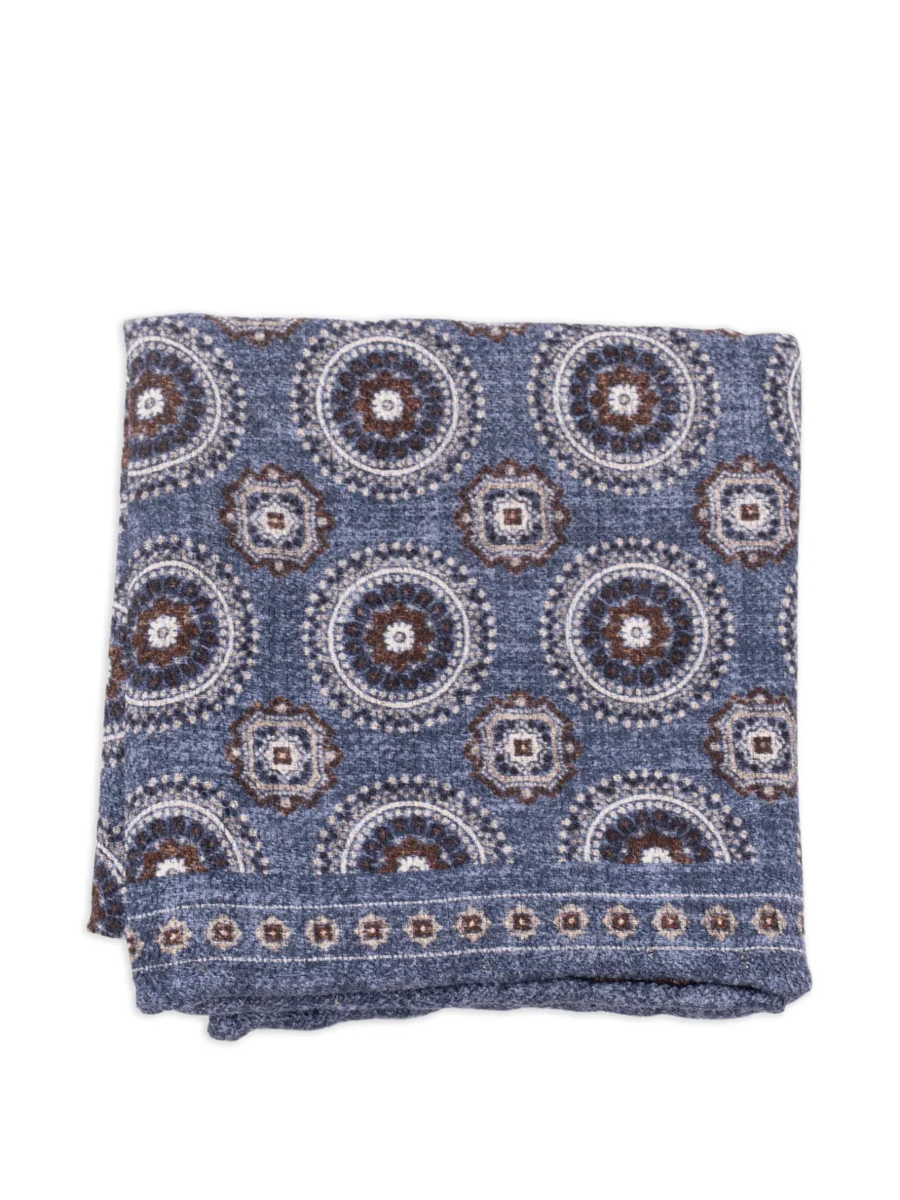 Brunello Cucinelli geometric-print pocket square - Blau