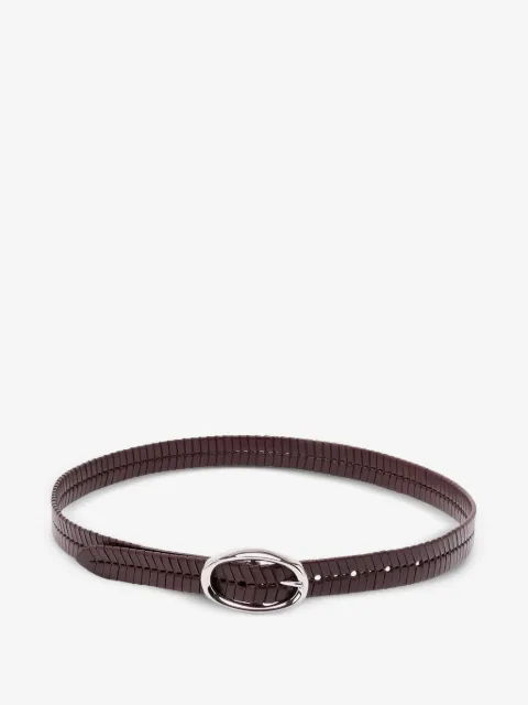 Brunello Cucinelli Cintura con effetto chevron
