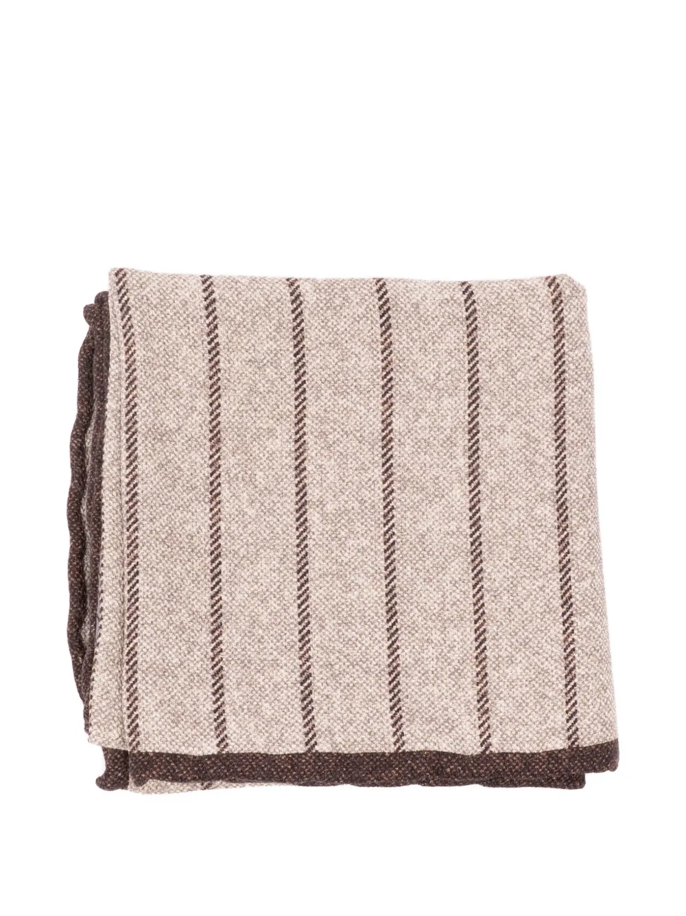 Brunello Cucinelli striped silk pocket square - Nude