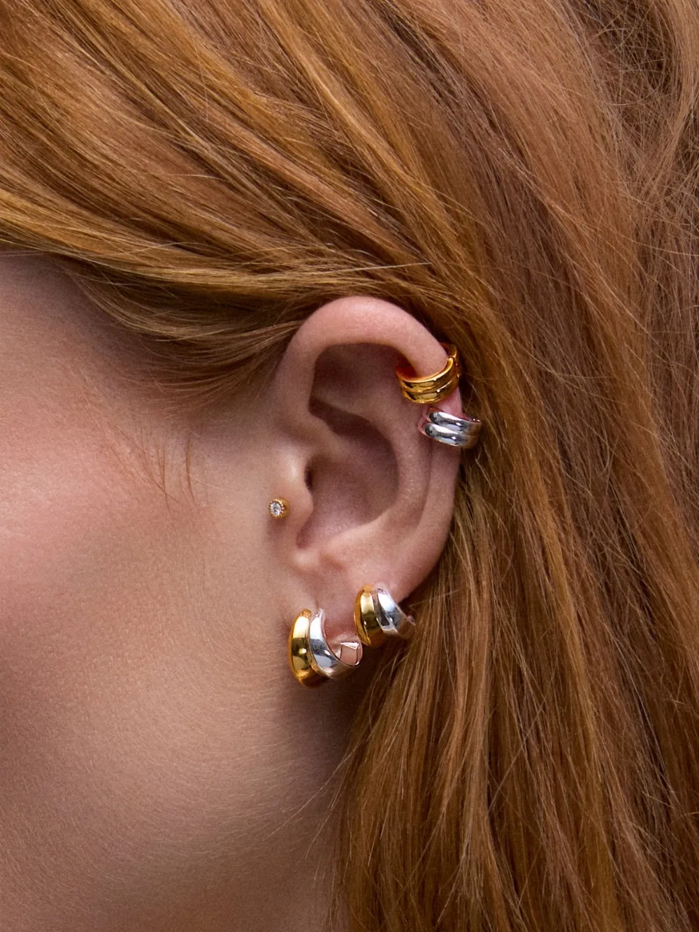 Dinny Hall Iceni double hoop earrings - Gold