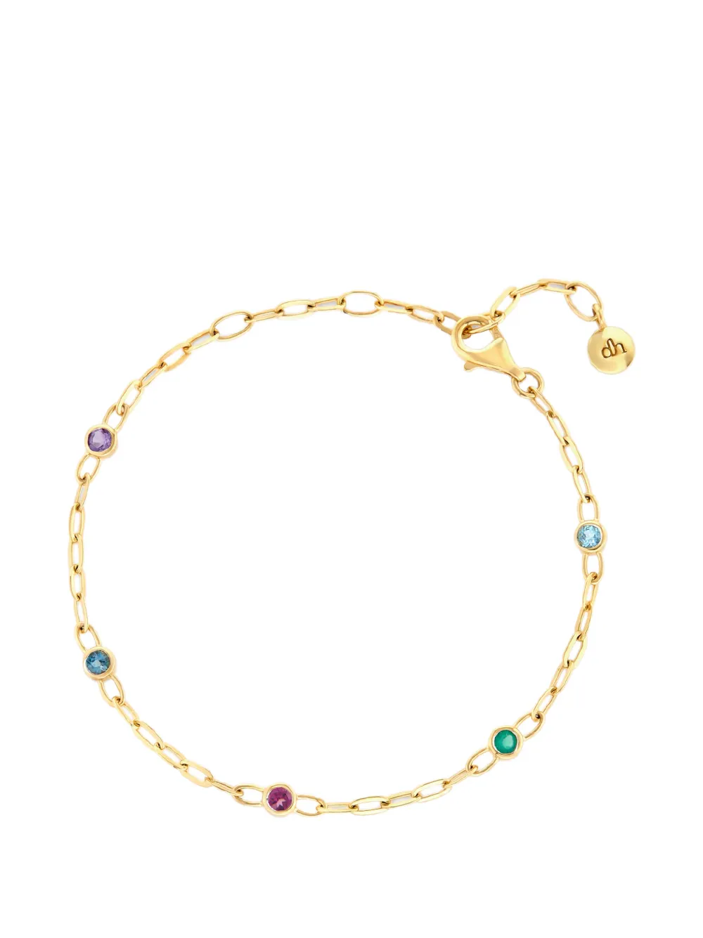 Dinny Hall gemstone paperclip chain bracelet - Oro