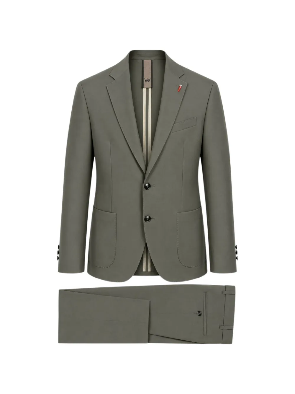 MULISH single-breasted pin-detail suit - Verde