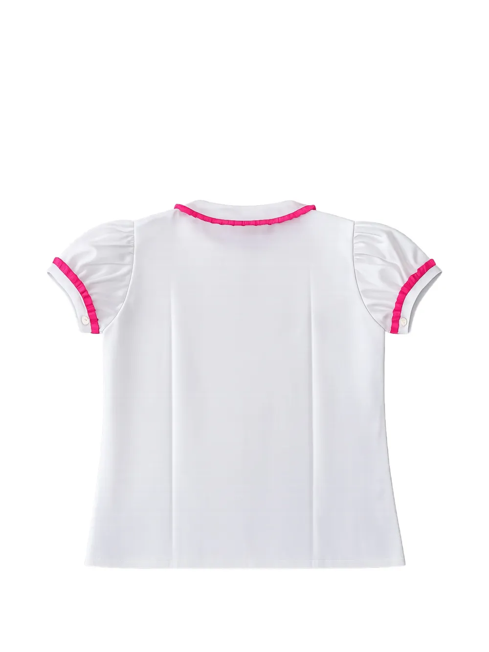 Mariella Ferrari Blouse met pofmouwen en ruches Wit