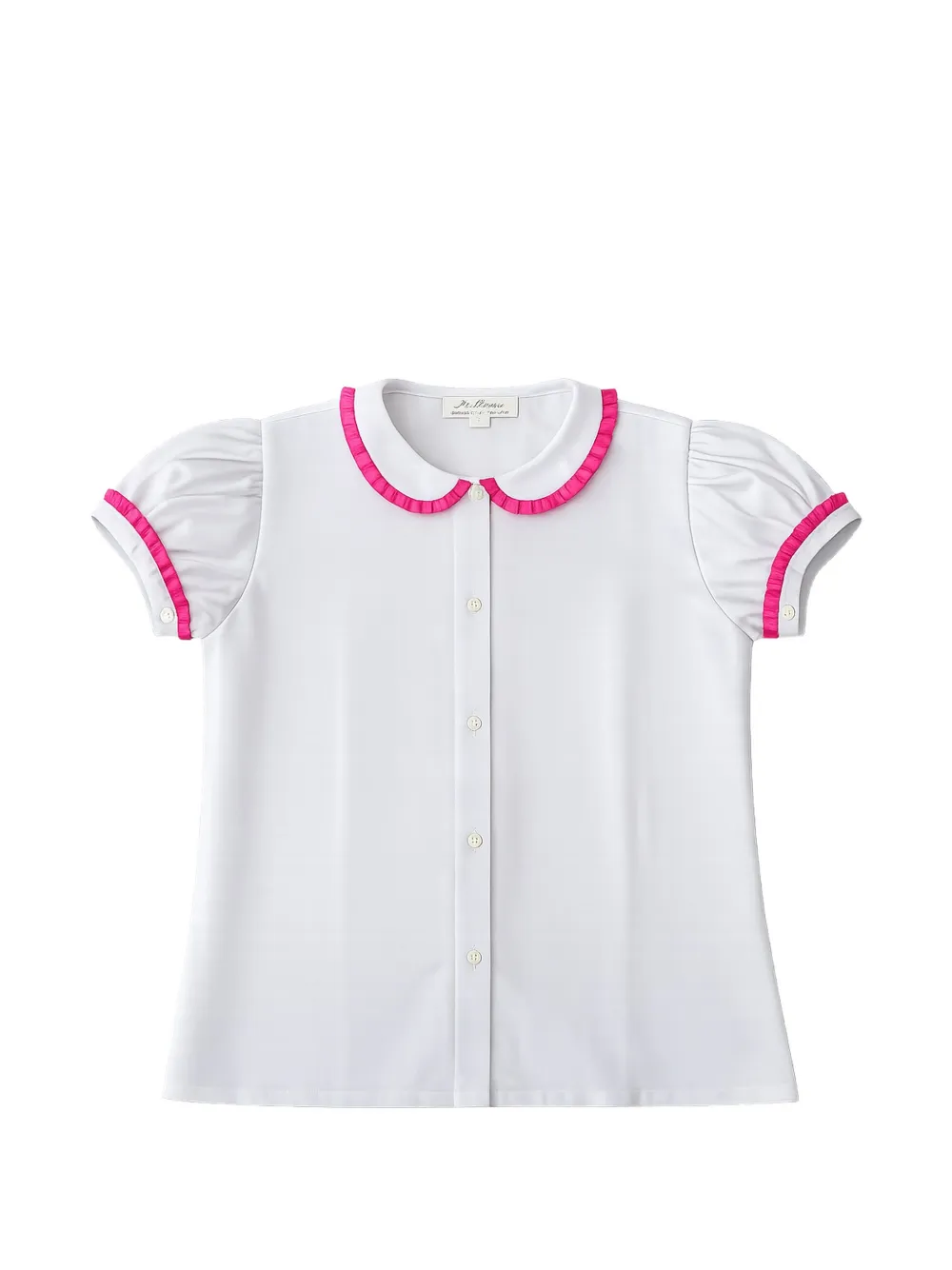 Mariella Ferrari ruffle-trim puff-sleeve blouse - Bianco