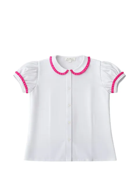 Mariella Ferrari ruffle-trim puff-sleeve blouse