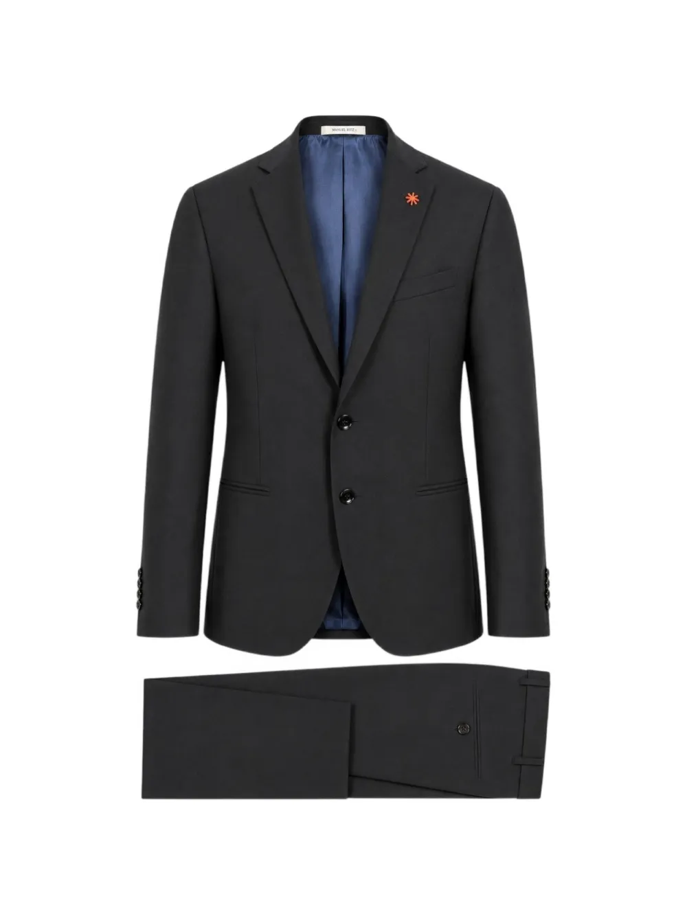 Manuel Ritz single-breasted notched-lapels suit - Nero