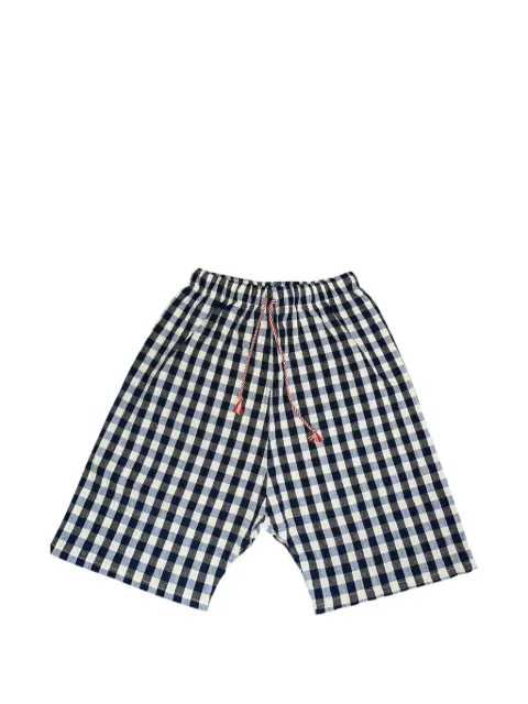 Cucu Lab gingham-check drawstring shorts