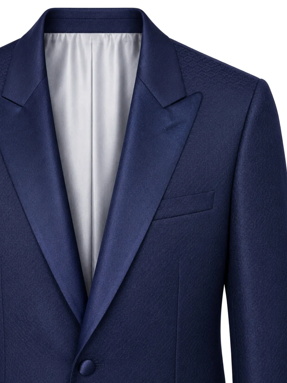 Paoloni Pak met puntige revers en jacquard Blauw