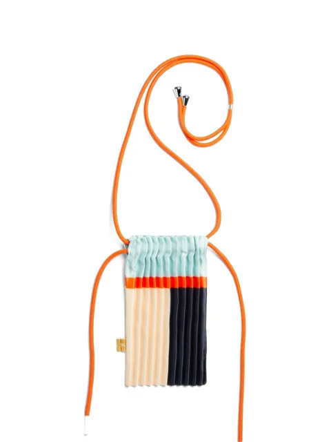 MULTITUDES BAGS plissé colour-block mini tote bag