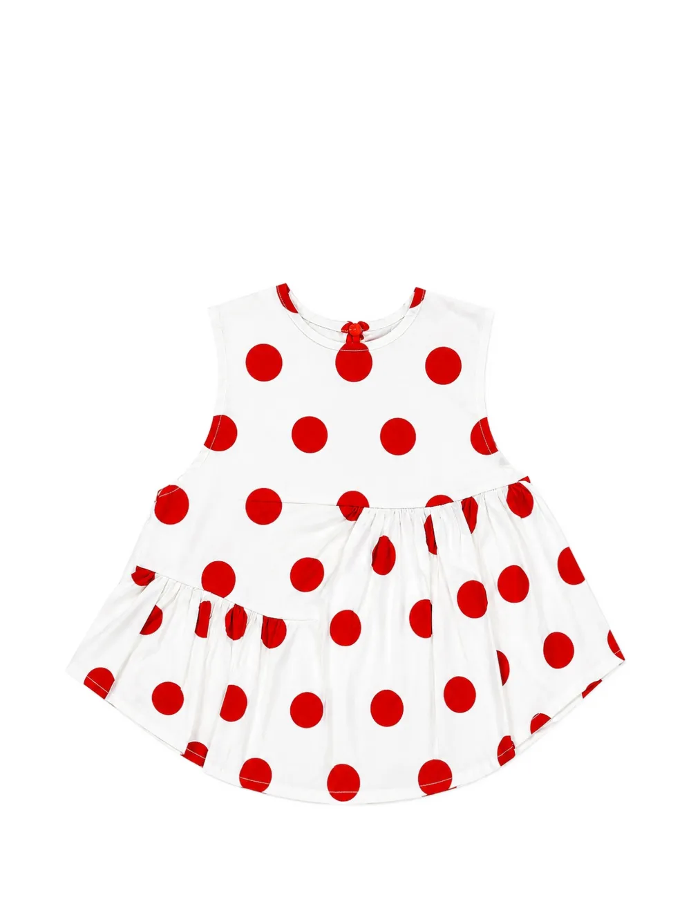 Cucu Lab polka dot-print ruffled top - Bianco