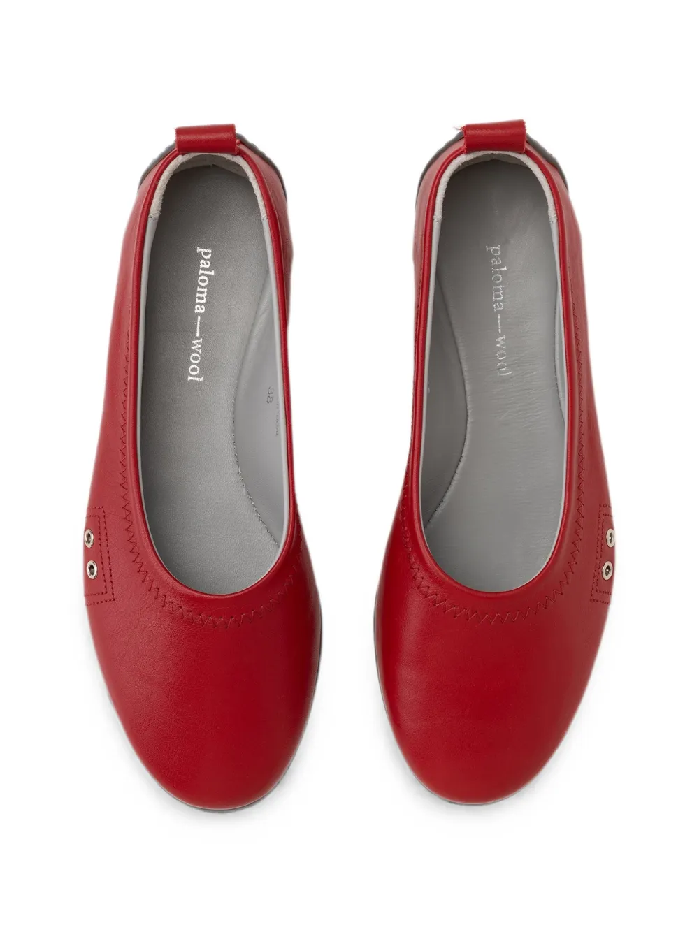Paloma Wool Miles III leren ballerina's Rood