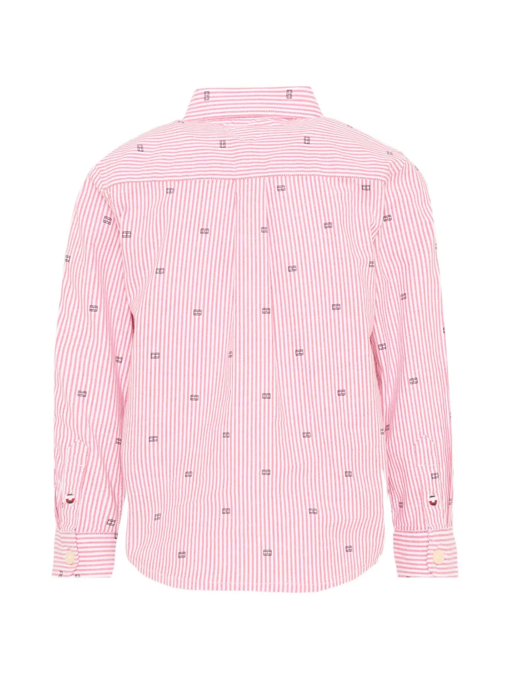 Tommy Hilfiger Junior Gestreept shirt met geborduurd logo Rood