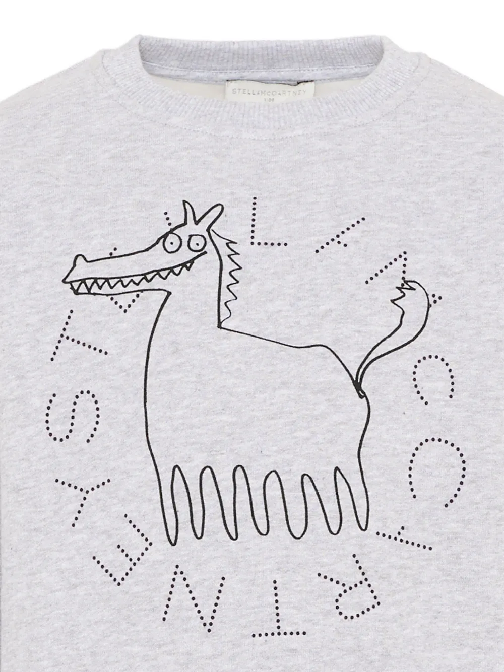 Stella McCartney Kids Katoenen sweater met print Grijs