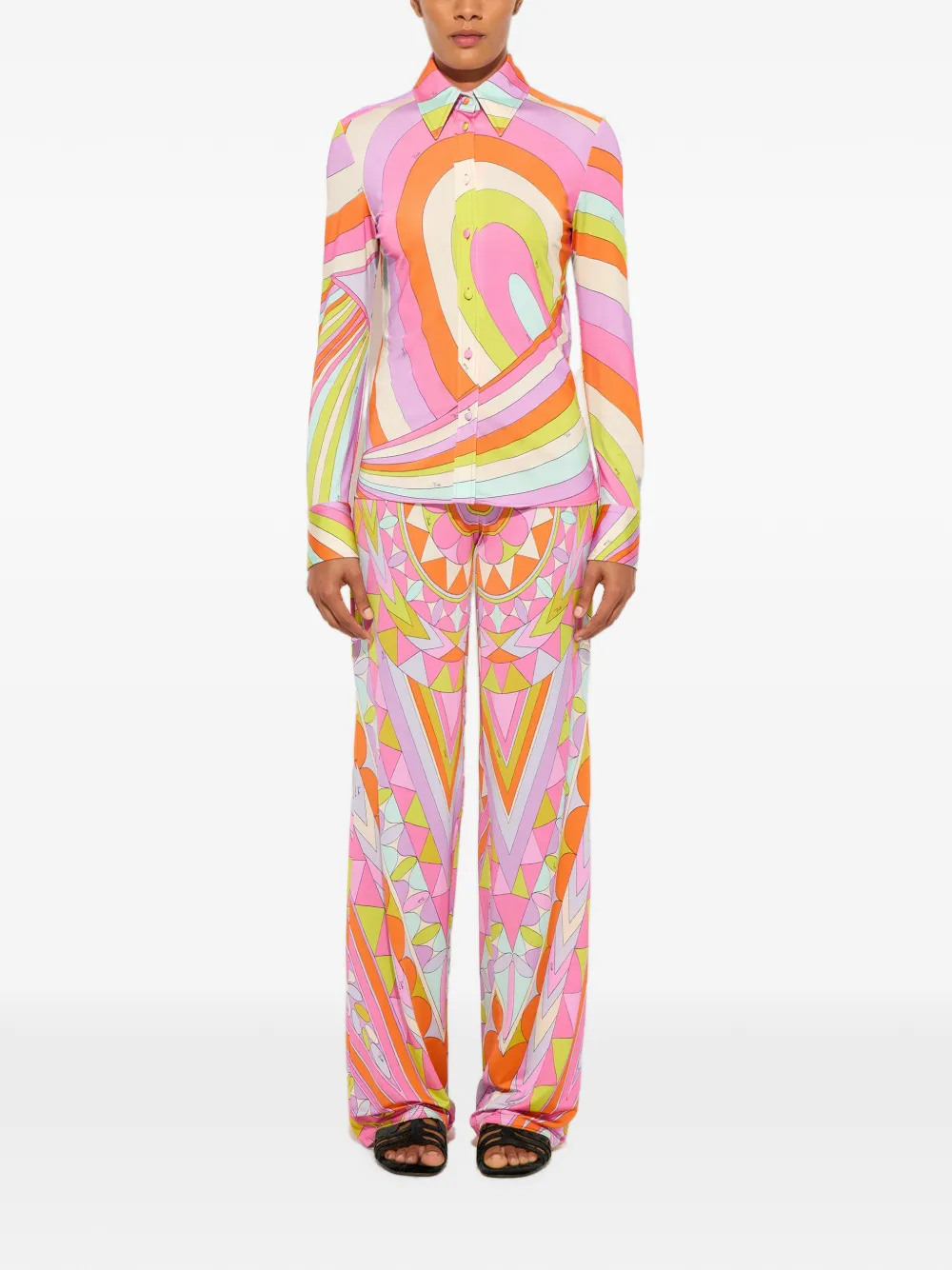 PUCCI Broek met print Roze