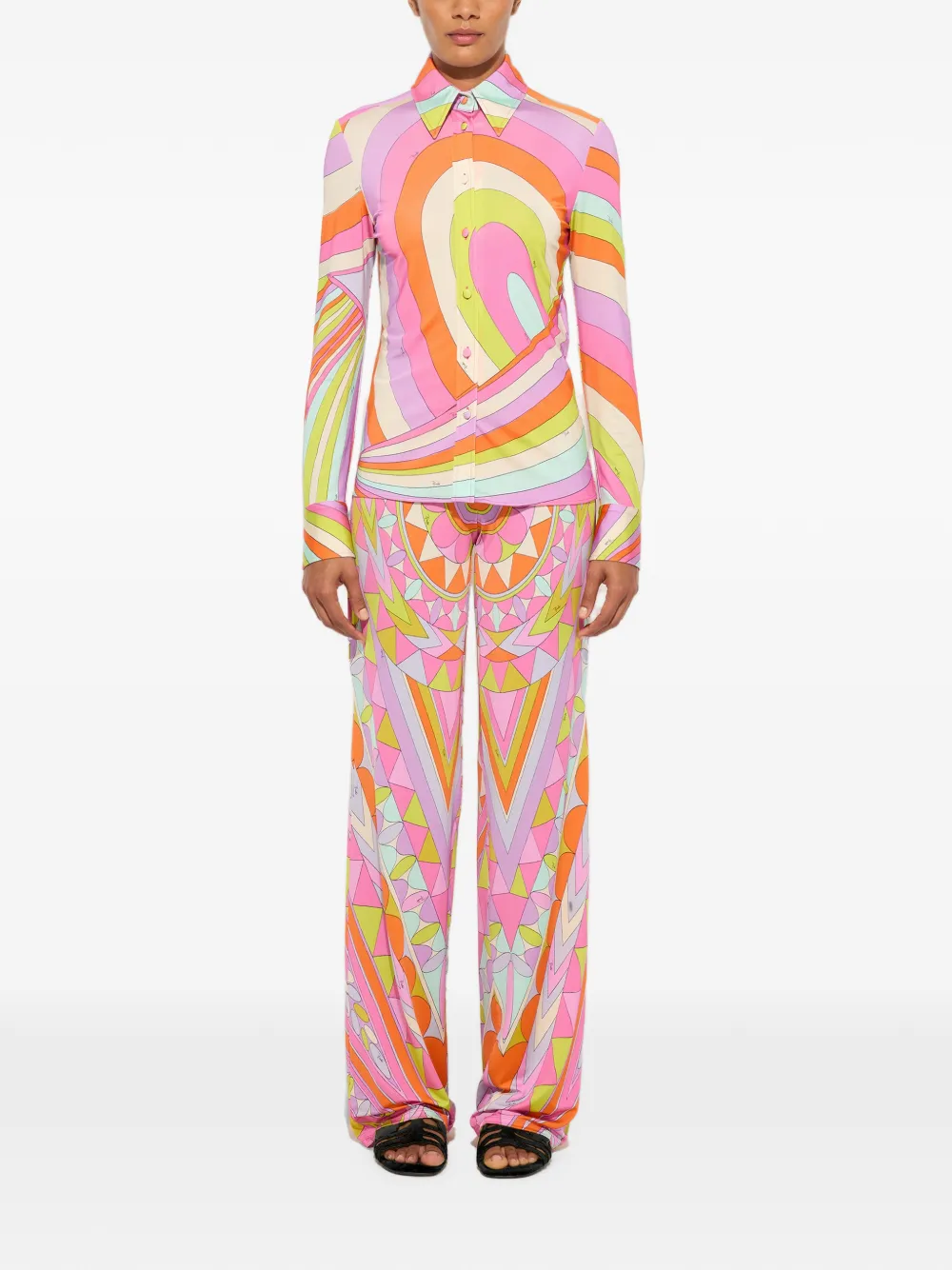 PUCCI Blouse met Iride-print en lange mouwen Roze