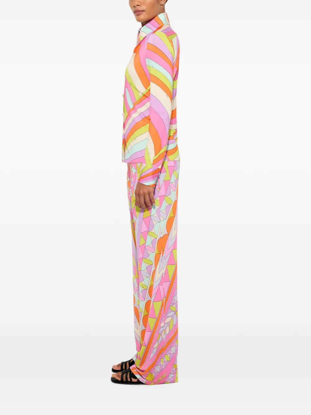 PUCCI Blouse met Iride-print en lange mouwen Roze