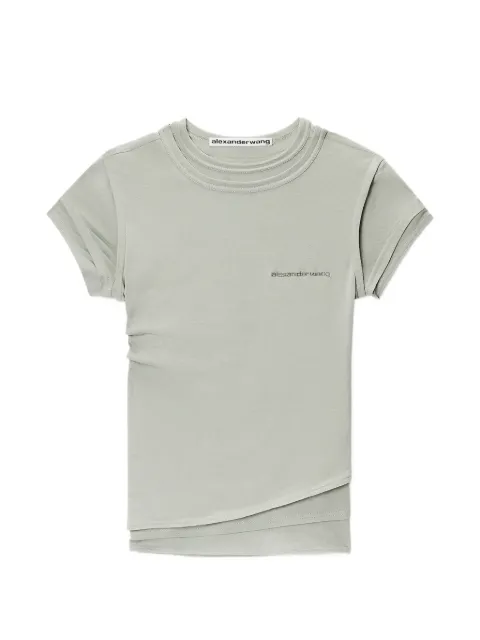 Alexander Wang layered logo-embroidered T-shirt