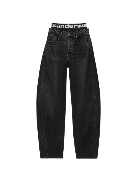 Alexander Wang logo-waistband loose-fit jeans