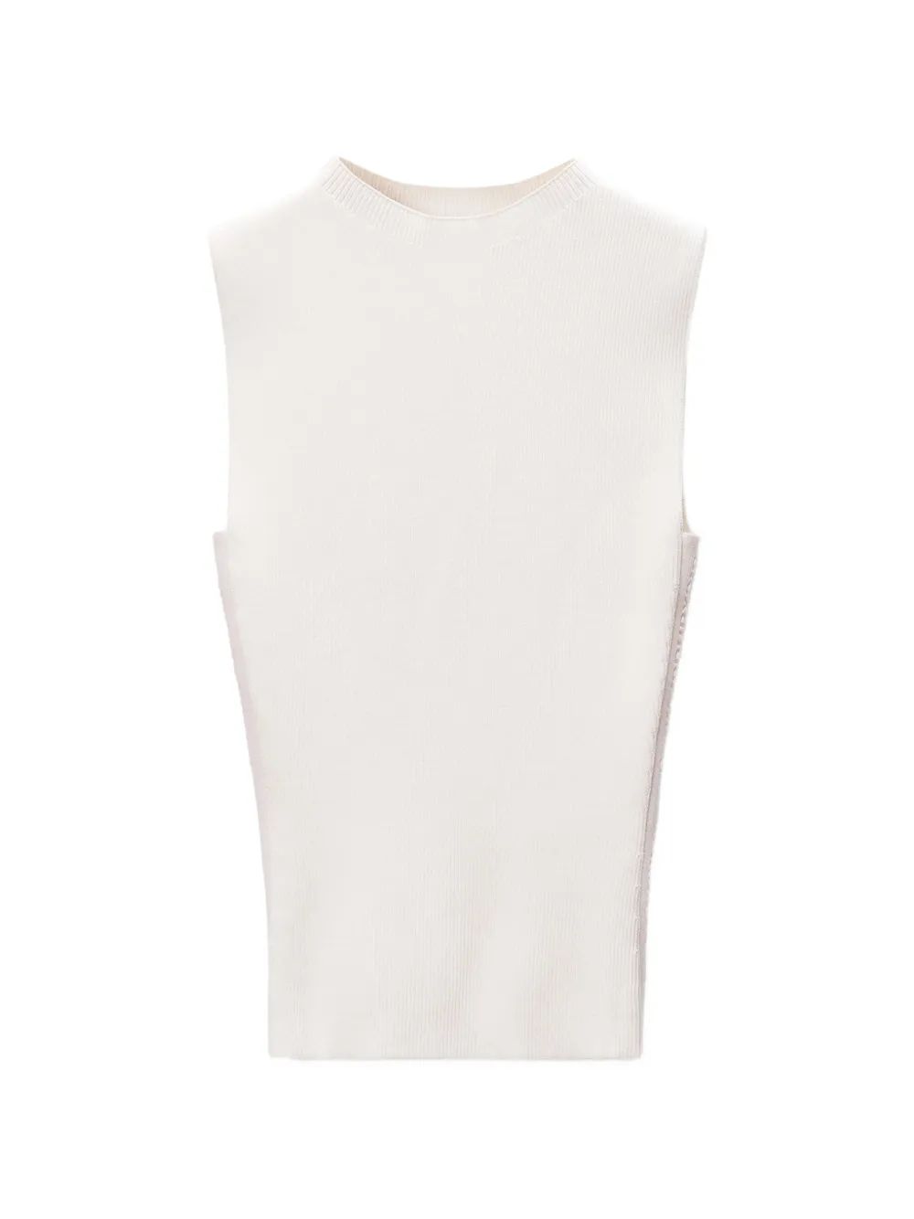 Alexander Wang logo-tape ribbed tank top - Bianco