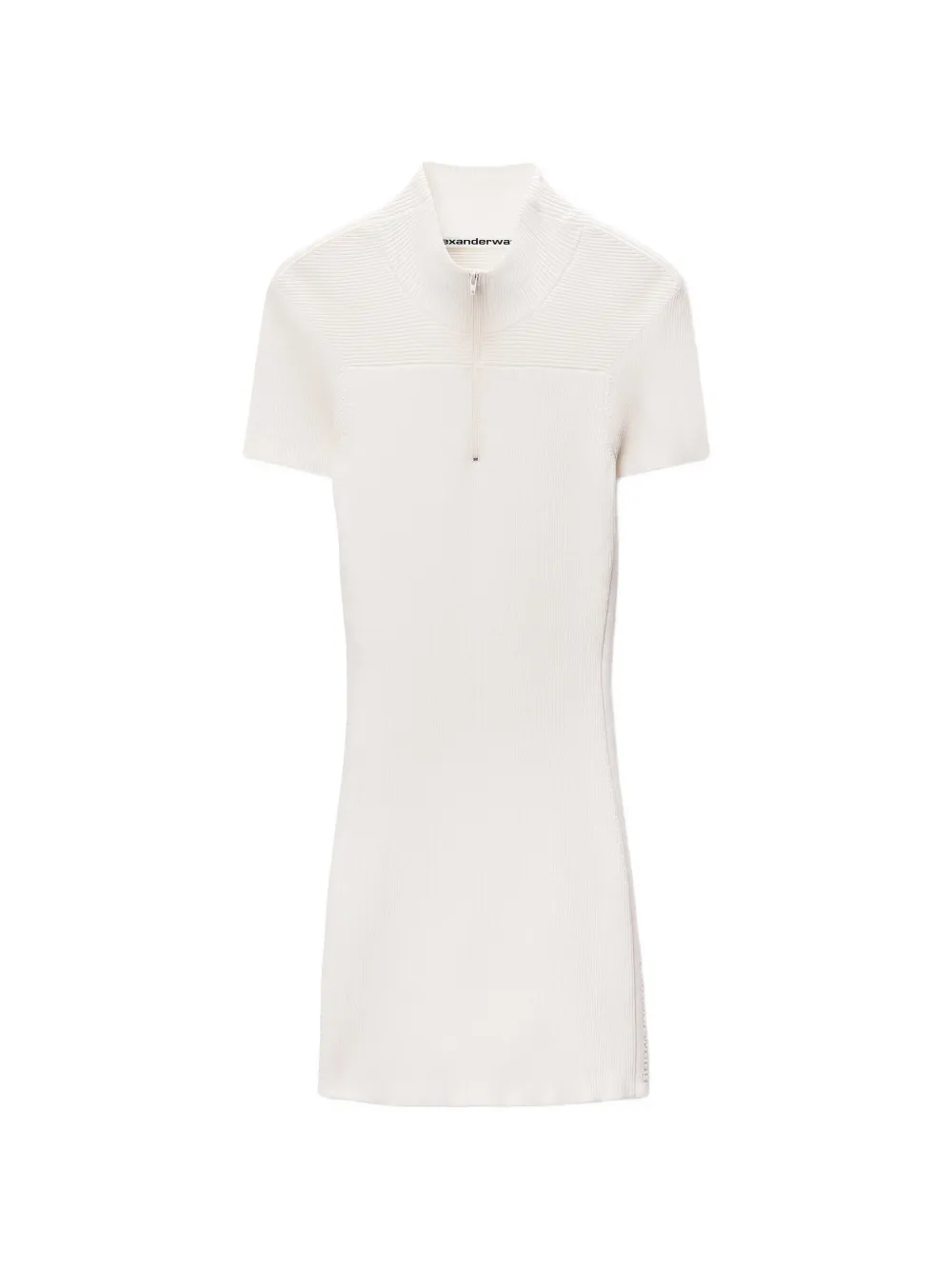Alexander Wang debossed-logo mini dress - Bianco