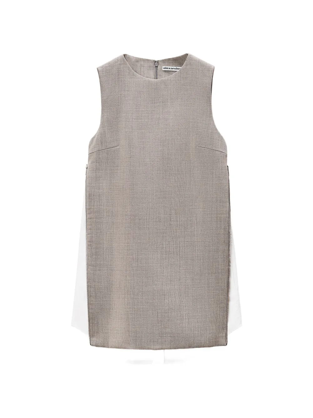Alexander Wang Abito corto con zip laterale - Grigio