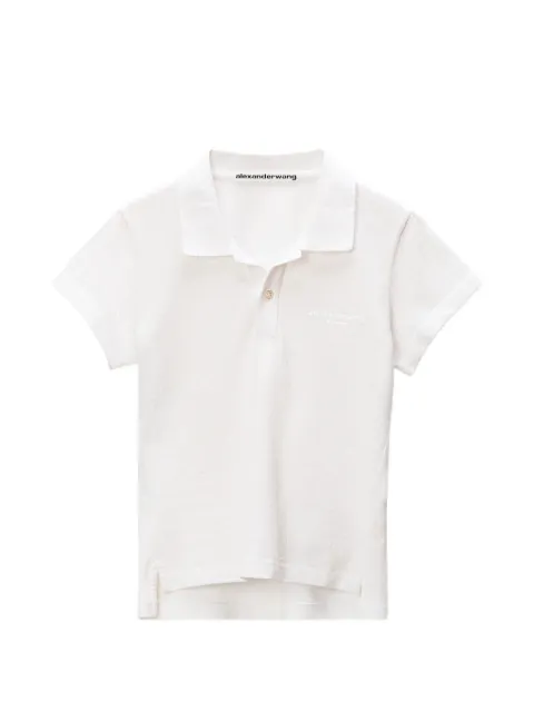 Alexander Wang playera tipo polo con detalles de cristal