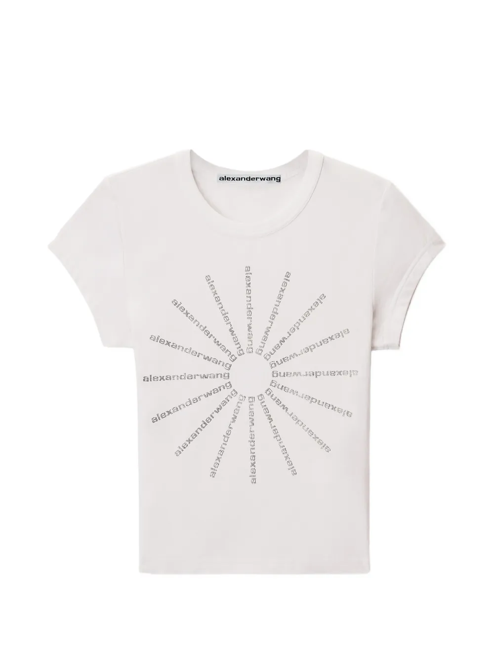 Alexander Wang Pinwheel crystal-embellished T-shirt - Bianco