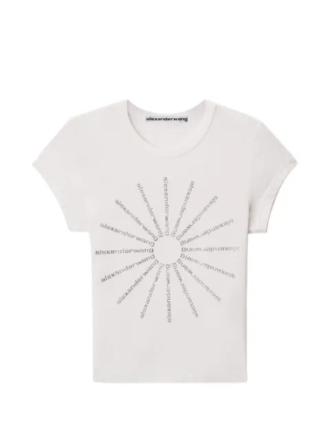 Alexander Wang crystal pinwheel fitted T-shirt