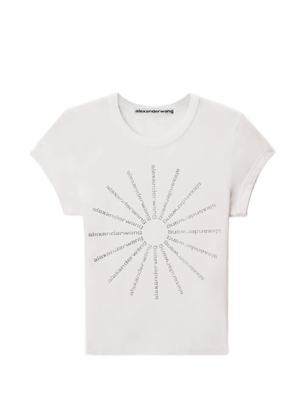 Alexander Wang Pinwheel crystal-embellished T-shirt - Bianco