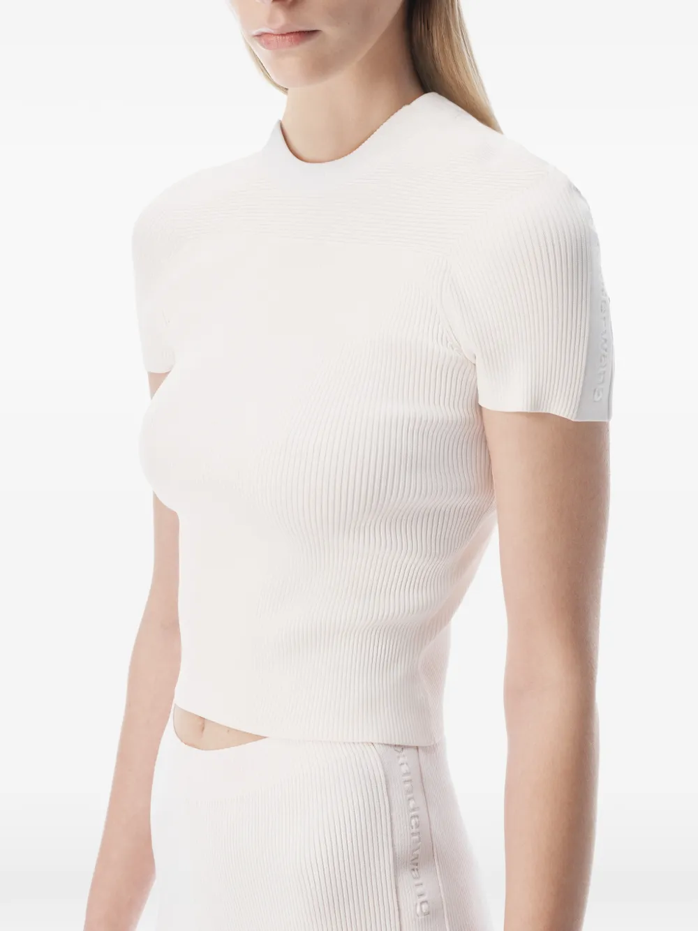Alexander Wang T-shirt met logostreep Wit