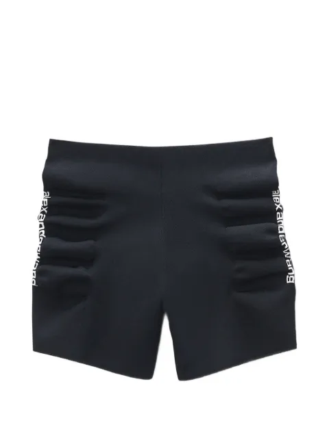 Alexander Wang ruched logo-print shorts