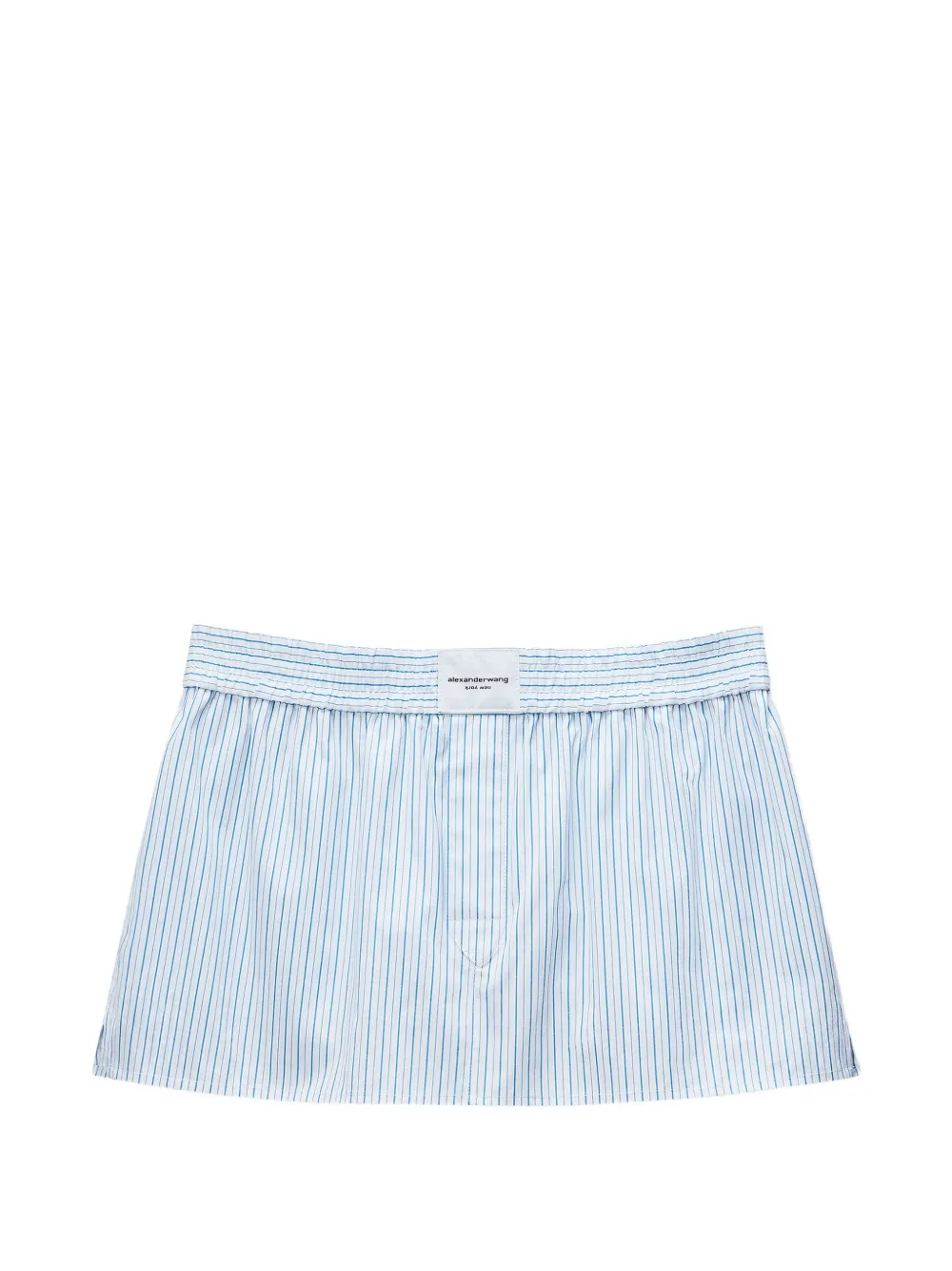 Alexander Wang Gestreifter Boxerrock - Weiß