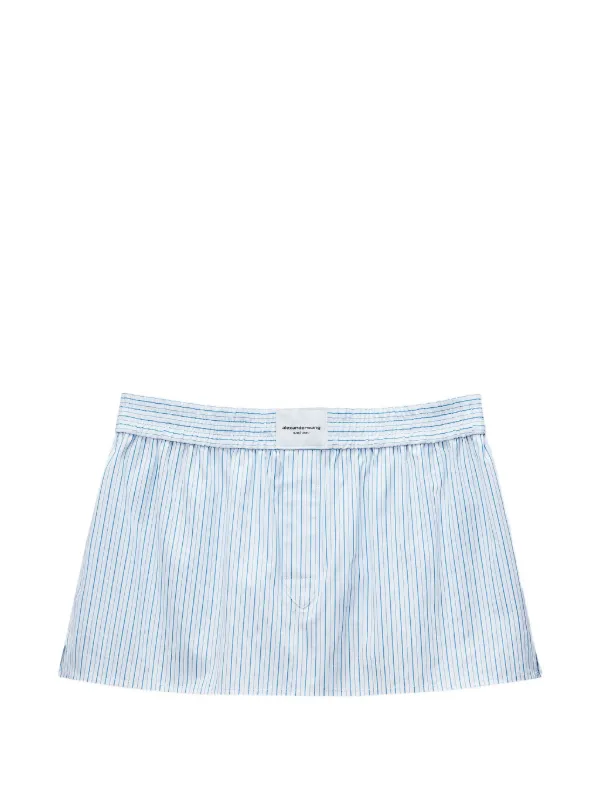 Alexander Wang Striped Boxer Skort in White