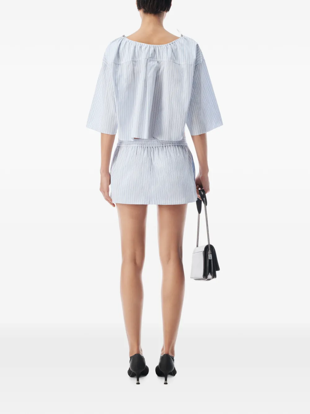 Alexander Wang Boxer skort met strepen Wit