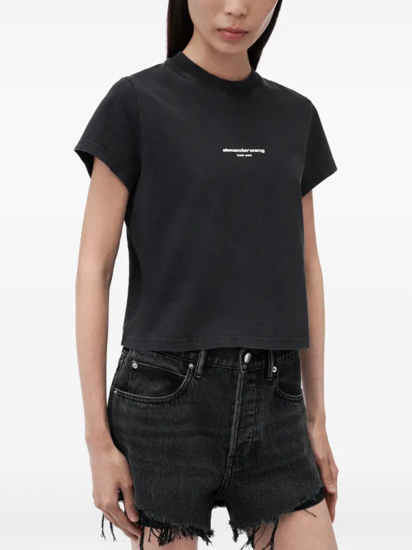 alexanderwang ロゴ Tシャツ ブラック Alexander Wang ロゴ Tシャツ | ブラック | FARFETCH JP