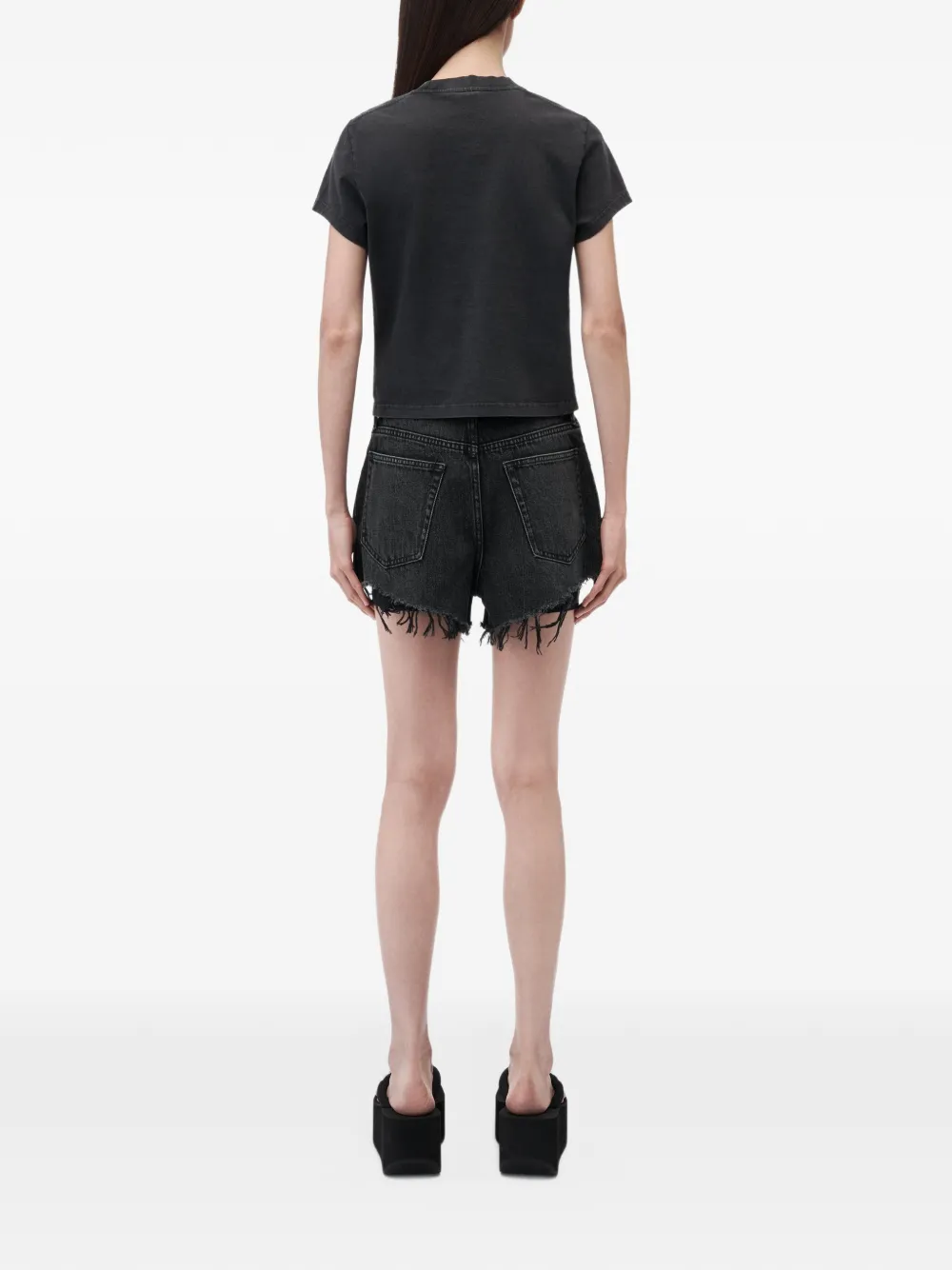 Alexander Wang T-shirt met korte mouwen en logo-print Zwart