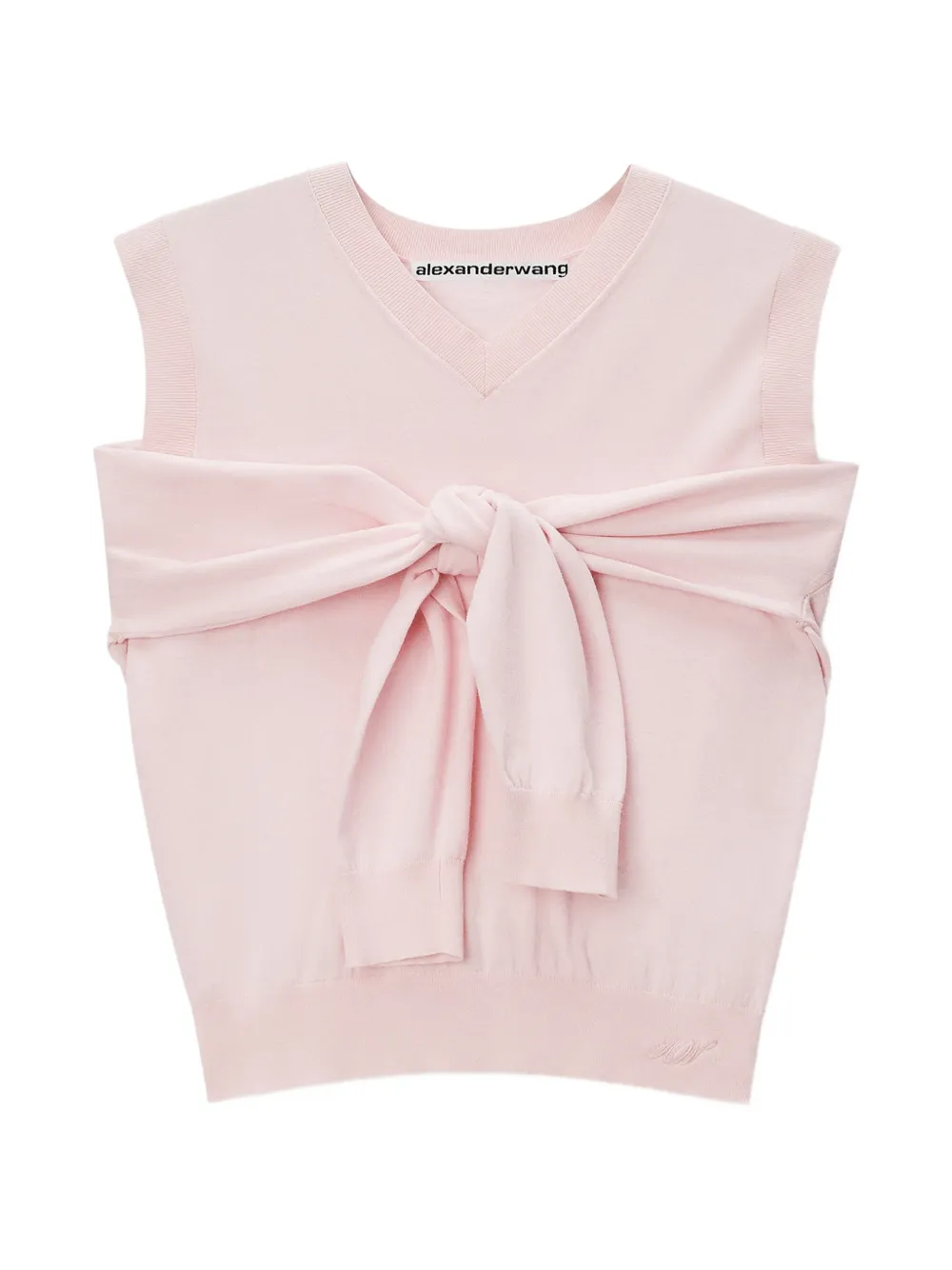 Alexander Wang Maglione smanicato con scollo a V - Rosa