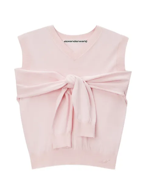 Alexander Wang wrapped-detail V-neck sweater vest