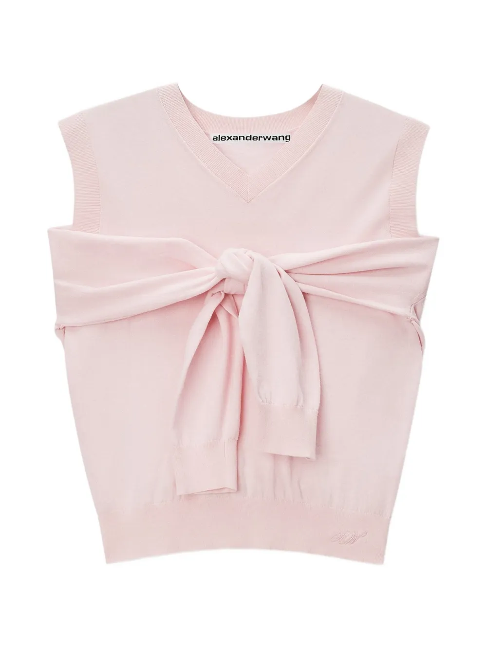 Alexander Wang Maglione smanicato con scollo a V - Rosa