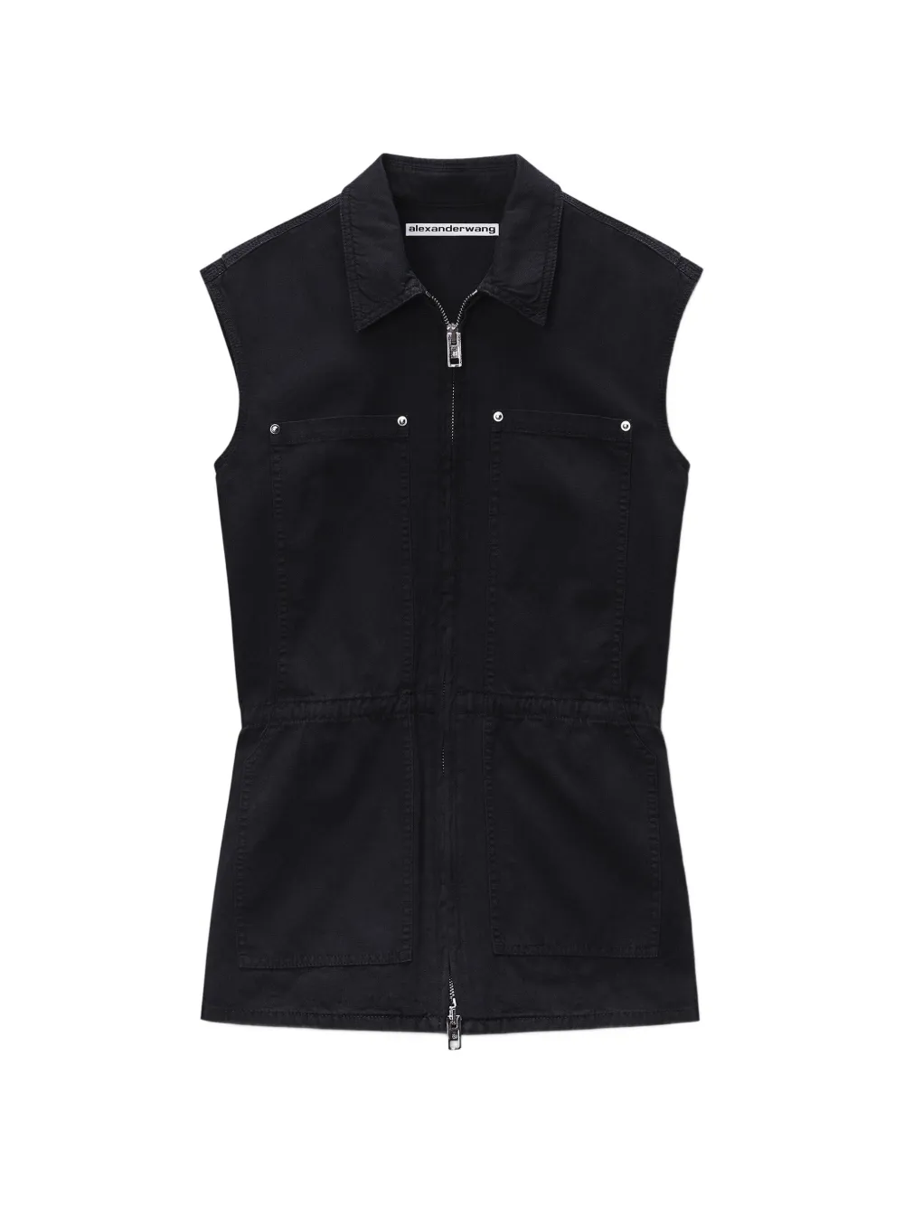 Alexander Wang Tuta corta con zip - Nero