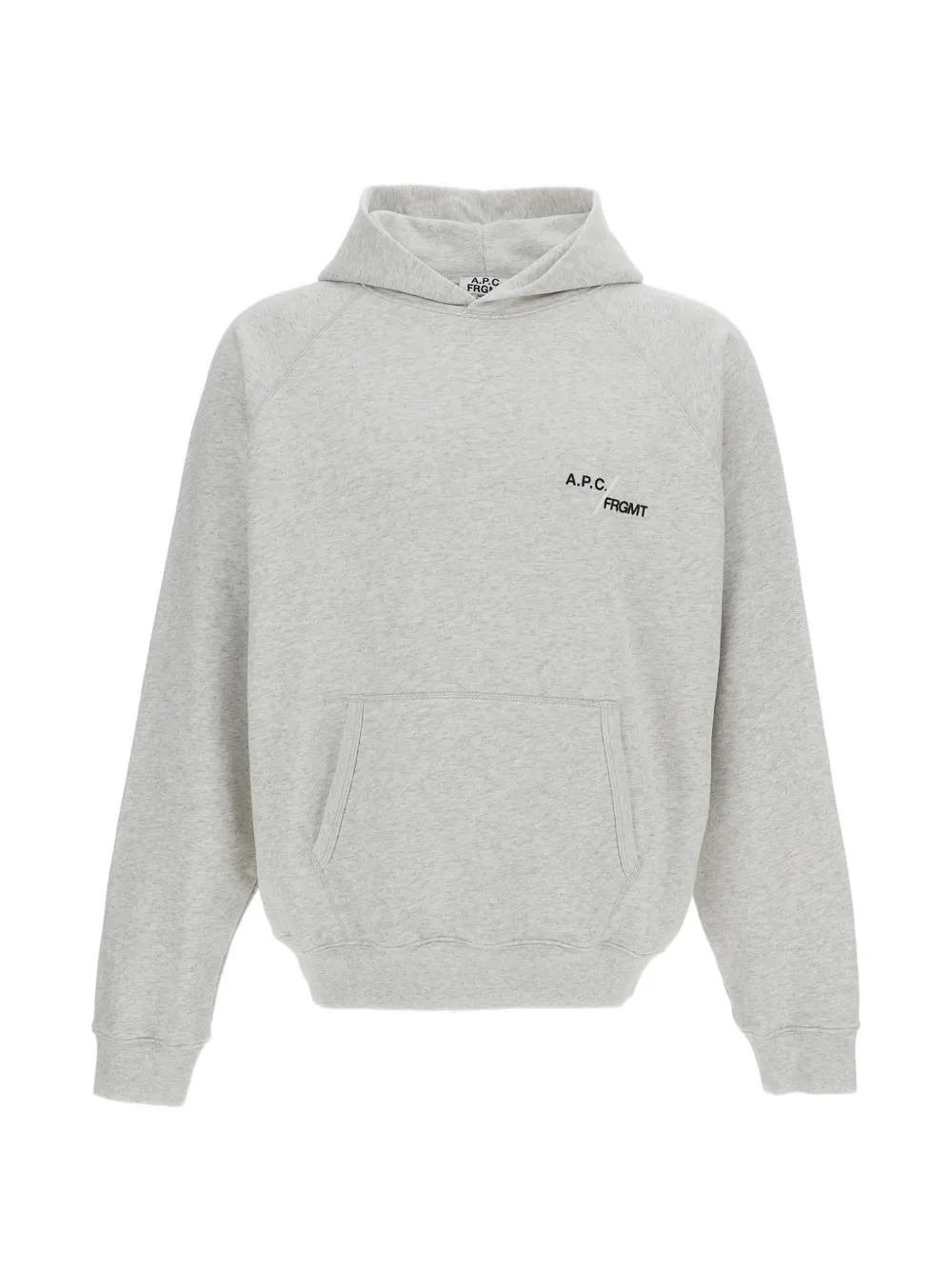 A.P.C. logo-print raglan-sleeve hoodie - Grau