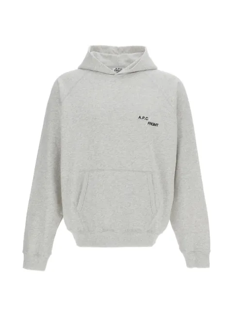 A.P.C. logo-print raglan-sleeve hoodie