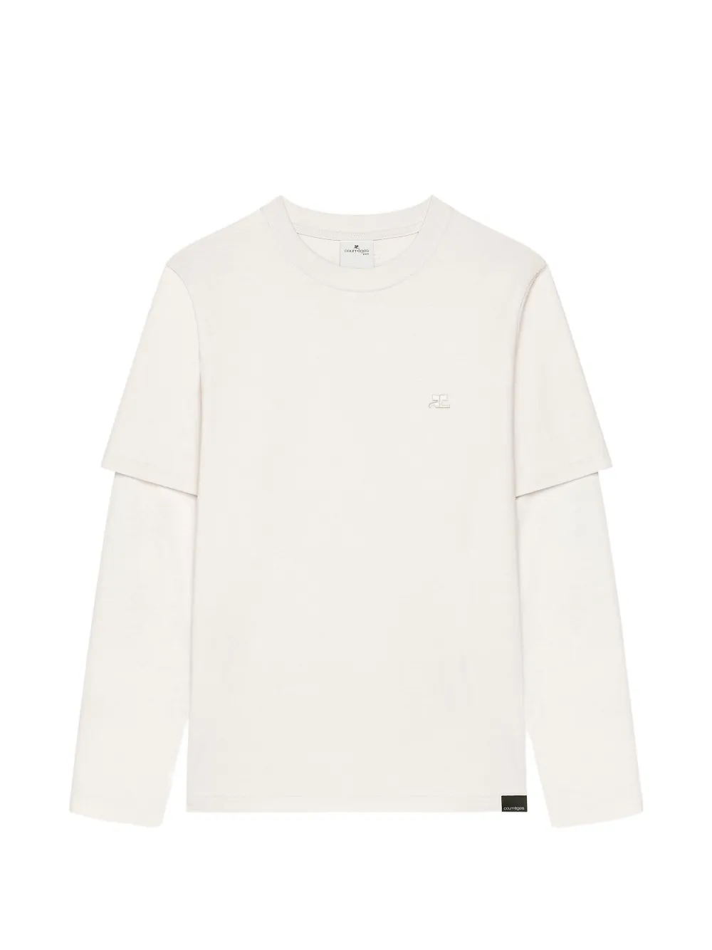Courrèges t-shirt à manches superposées - Blanc Courrèges t-shirt à manches superposées - Blanc