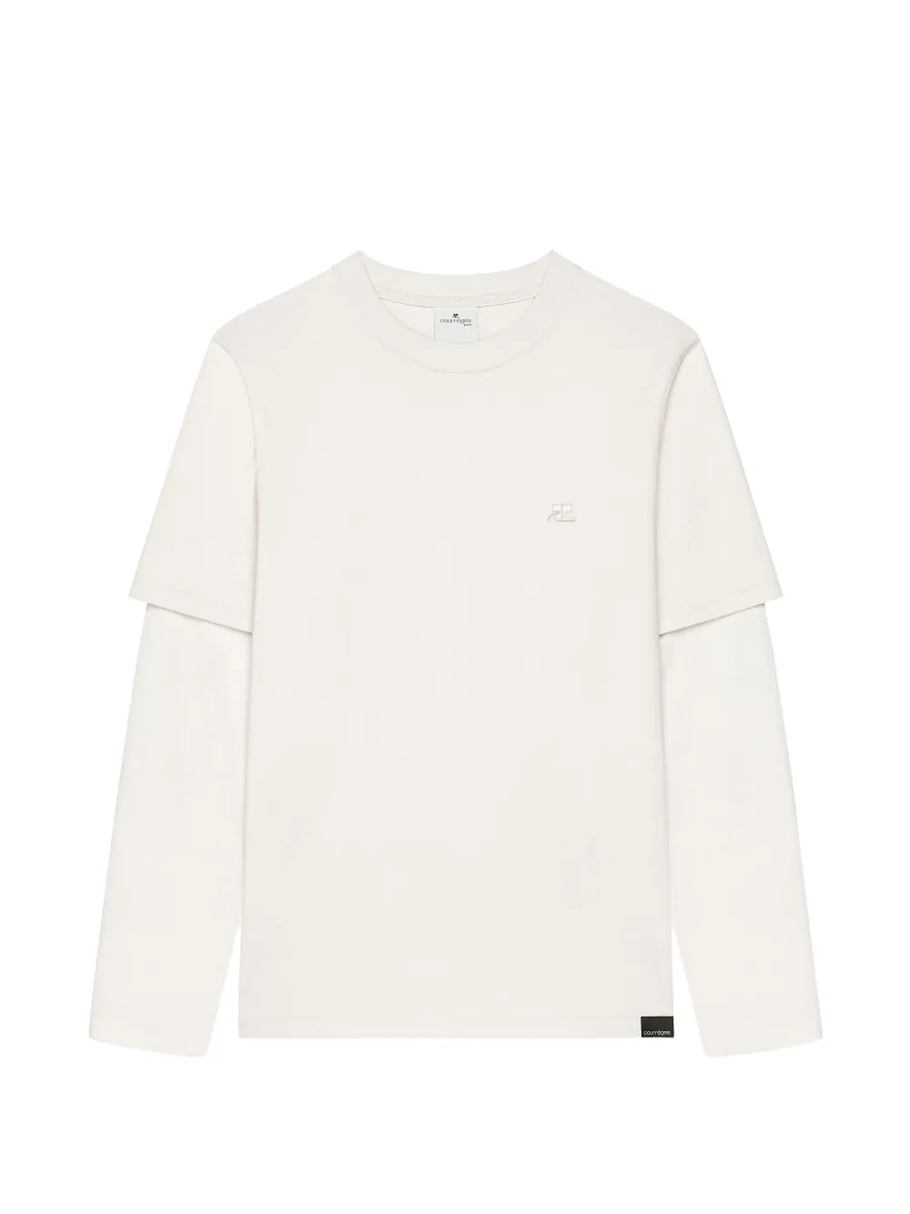 Courrèges T-shirt con maniche doppie - Bianco