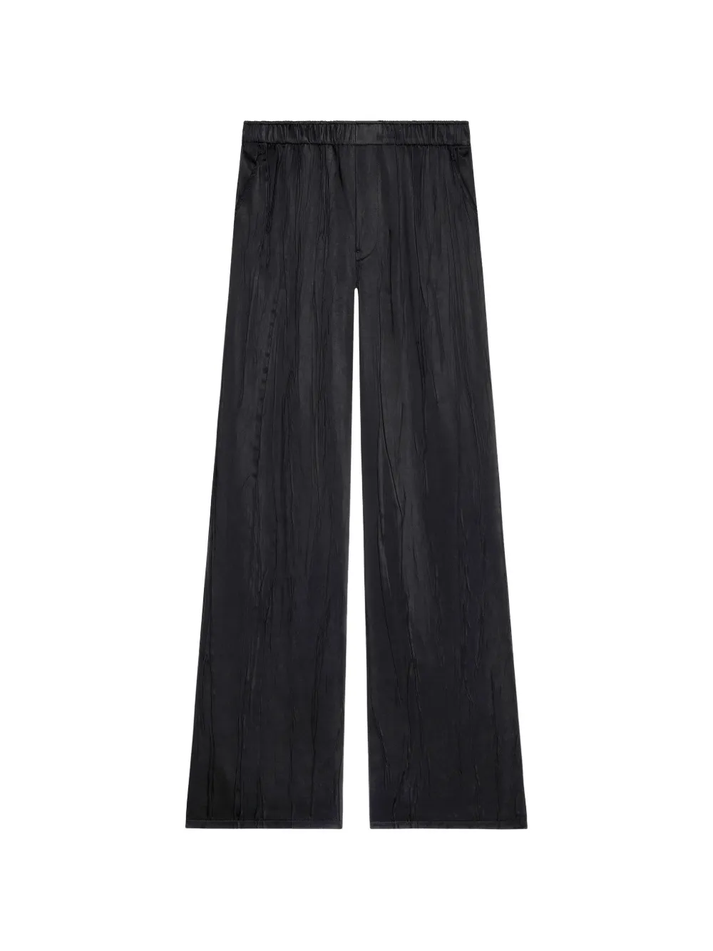 Courrèges Pantaloni con effetto stropicciato - Nero