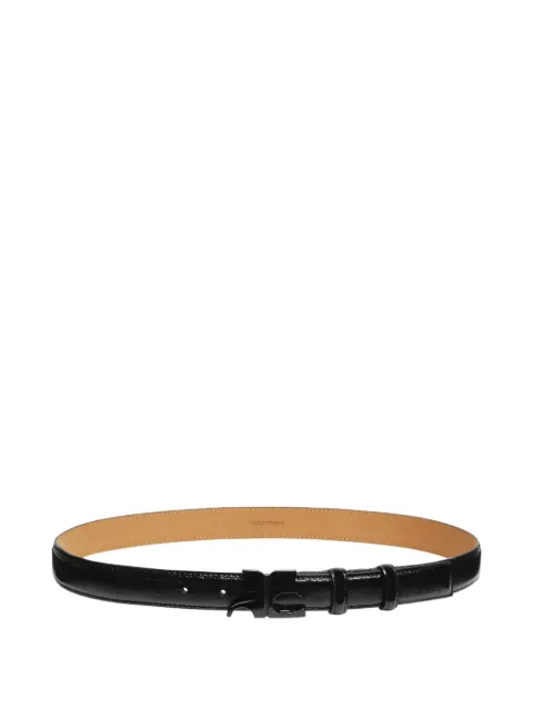 Courrèges AC logo-plaque leather belt