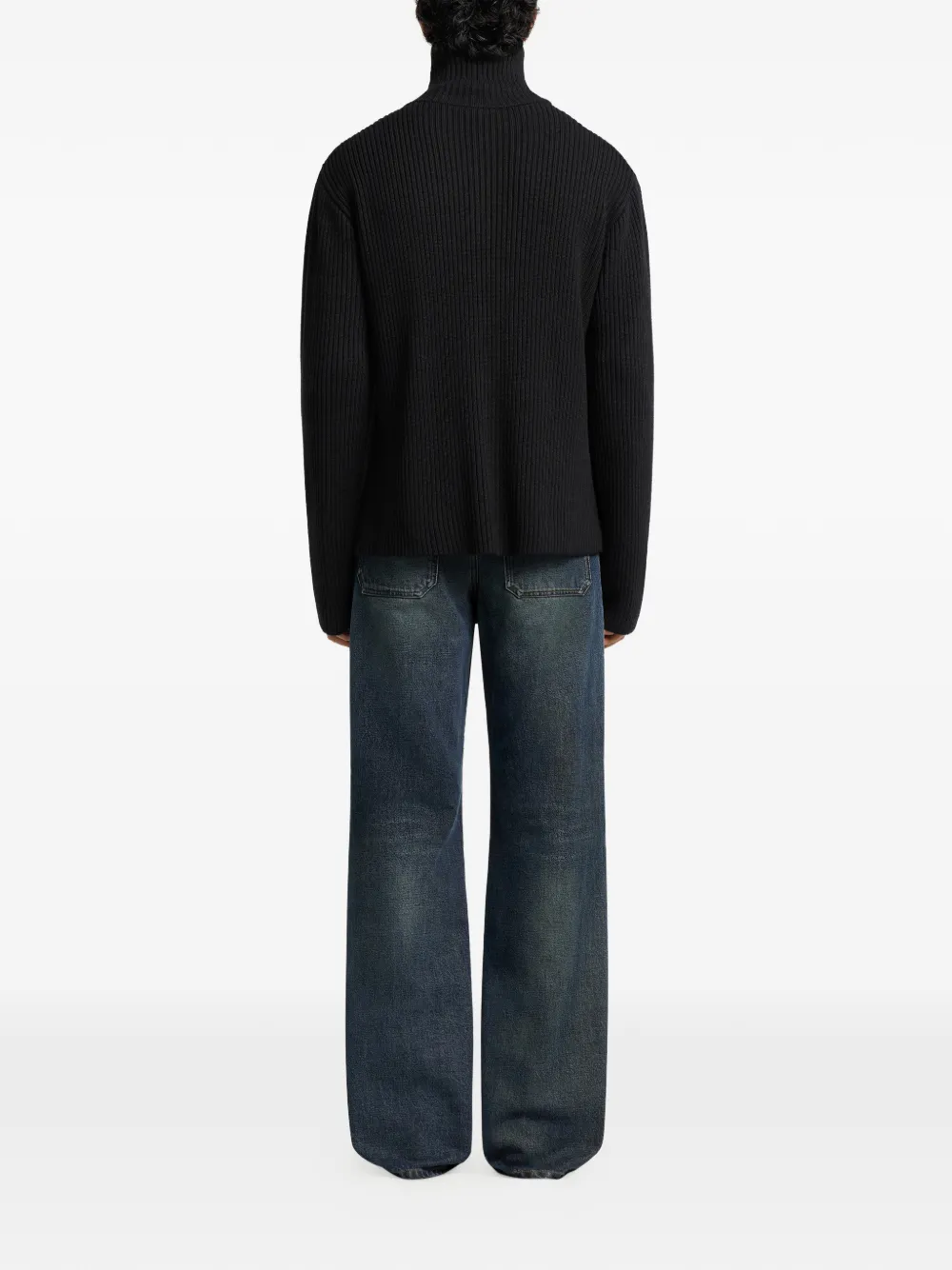 Courrèges Ribgebreid vest met rits Zwart