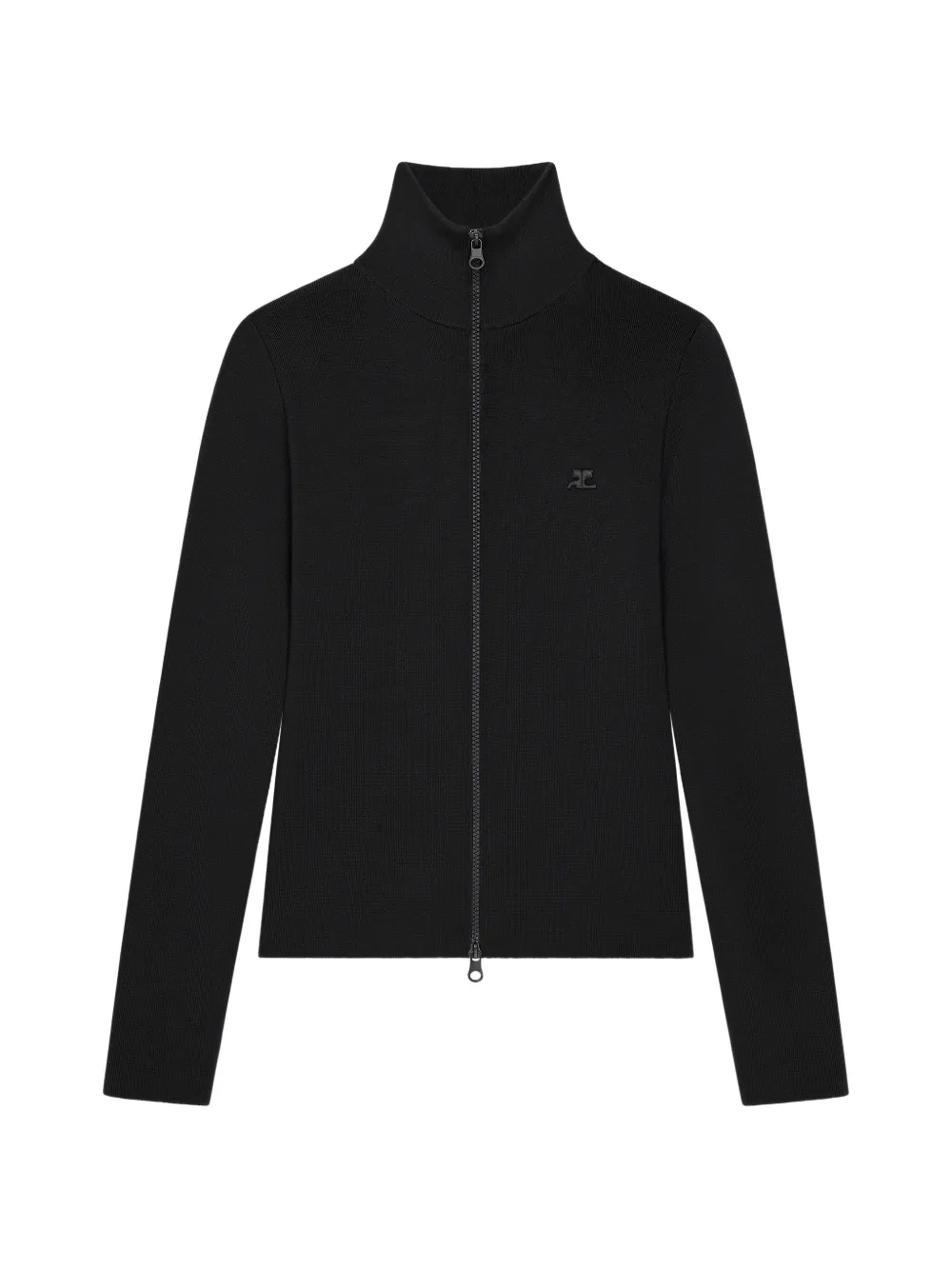 Courrèges Maglione con applicazione logo - Nero