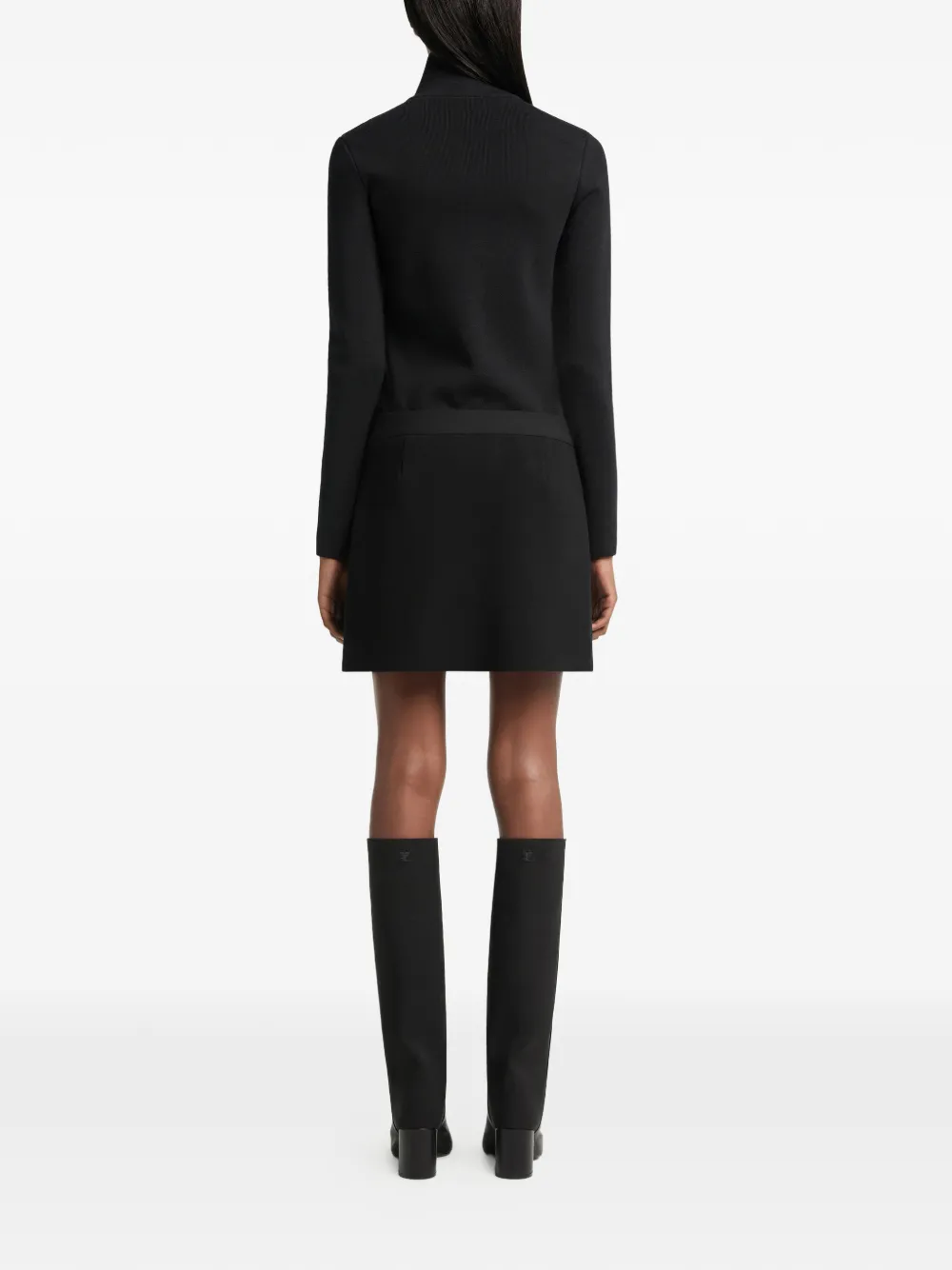 Courrèges Trui met logopatch en rits Zwart