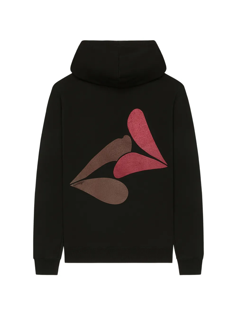 Courrèges Kiss hoodie met print Zwart